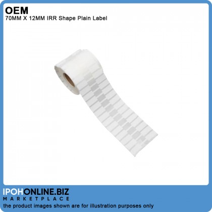 70MM X 12MM IRR Shape Jewellery Label Barcode Sticker Paper With Kill Glue 